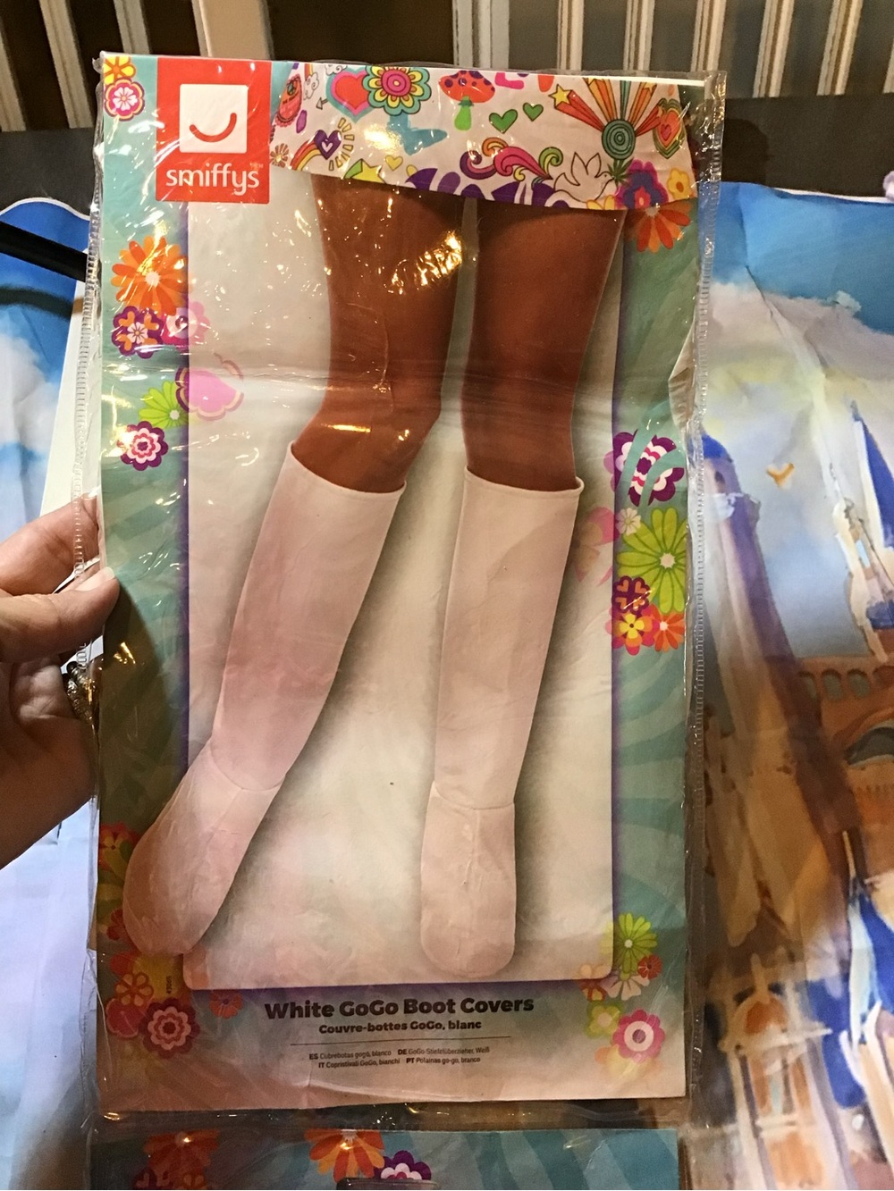Smiffys white gogo boot covers one size comes-Preowned